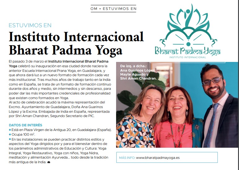 Aparición en revista Magazine Yoga Spirit