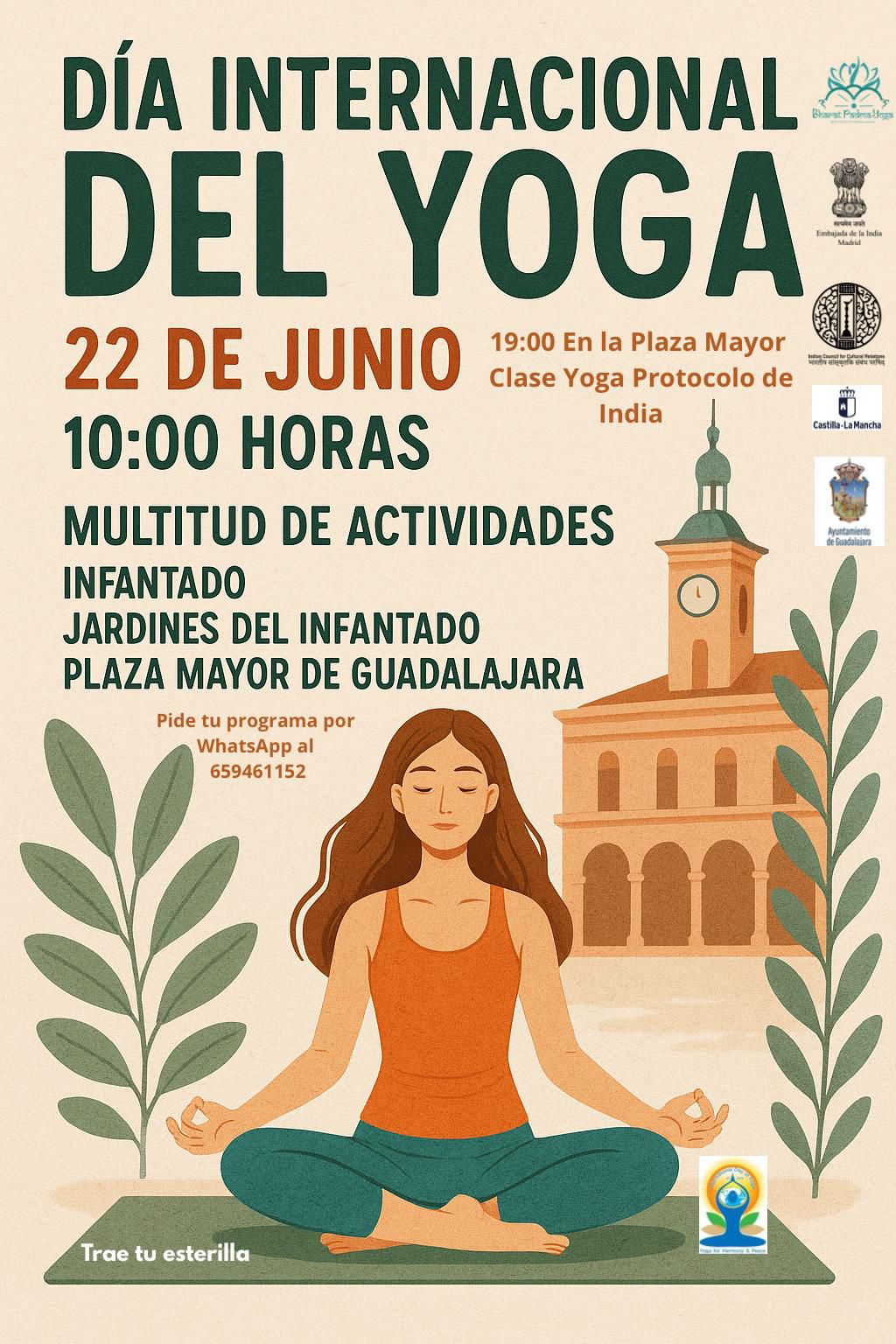 Cartel Día Internacional del Yoga en Guadalajara