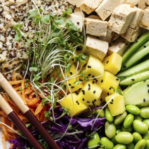 bodegón de alimentación ayurvédica